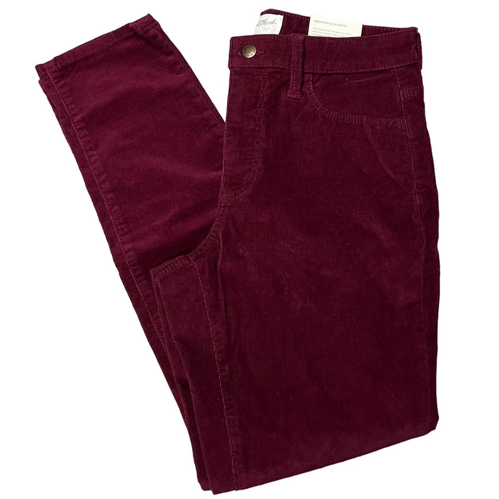 Universal Thread Women's Red High-Rise Corduroy Skinny Jeans - Size 4 - NWT